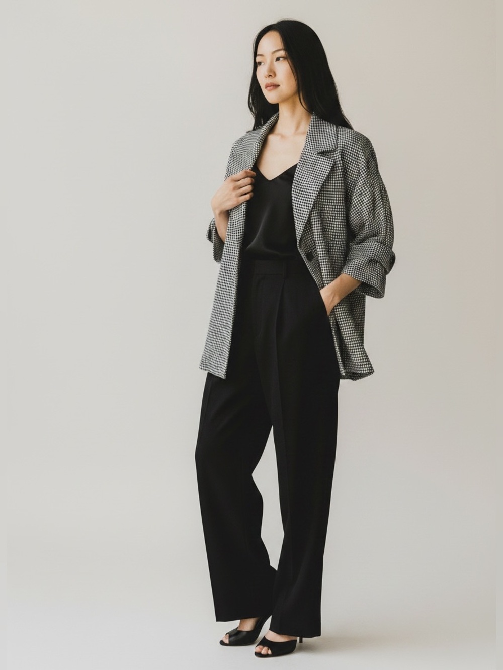mac & jac Vintage Houndstooth Jacket Blazer